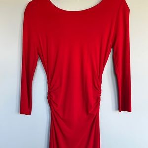 Vintage, Red, Cinch-waist Body-Con Dress
